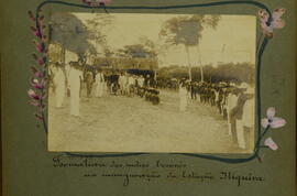 Formatura dos índios bororós na inauguração da Estação Itiquira