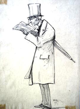 Caricatura de homem não identificado