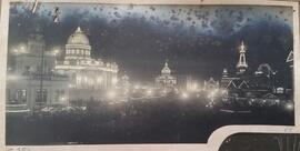 Vista da Exposição Nacional de 1908 à noite
