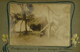 Conferência com o jovem cacique da Aldeia.