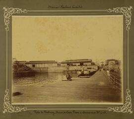 Vista do Roadway, muro do cais, doca e Armazéns n° 7 e 9