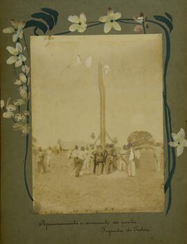 Aprumamento e socamento de postes: fazenda do Taboco