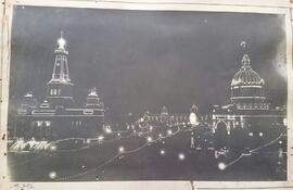 Vista Geral da Exposição Nacional de 1908 - à noite