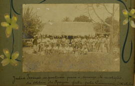 Índios Terenas ao partirem para o serviço de medição da Aldeia do Ipegue feita pela Comissão Militar