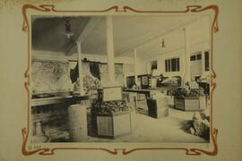 Sala com amostras de minérios gaúchos (carvão).