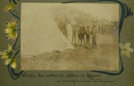 Visita dos índios da aldeia do Kejaré no acampamento do Naian