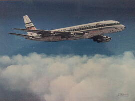 Fotografia de aeronave DC 8 PP-PDT da Panair do Brasil S. A